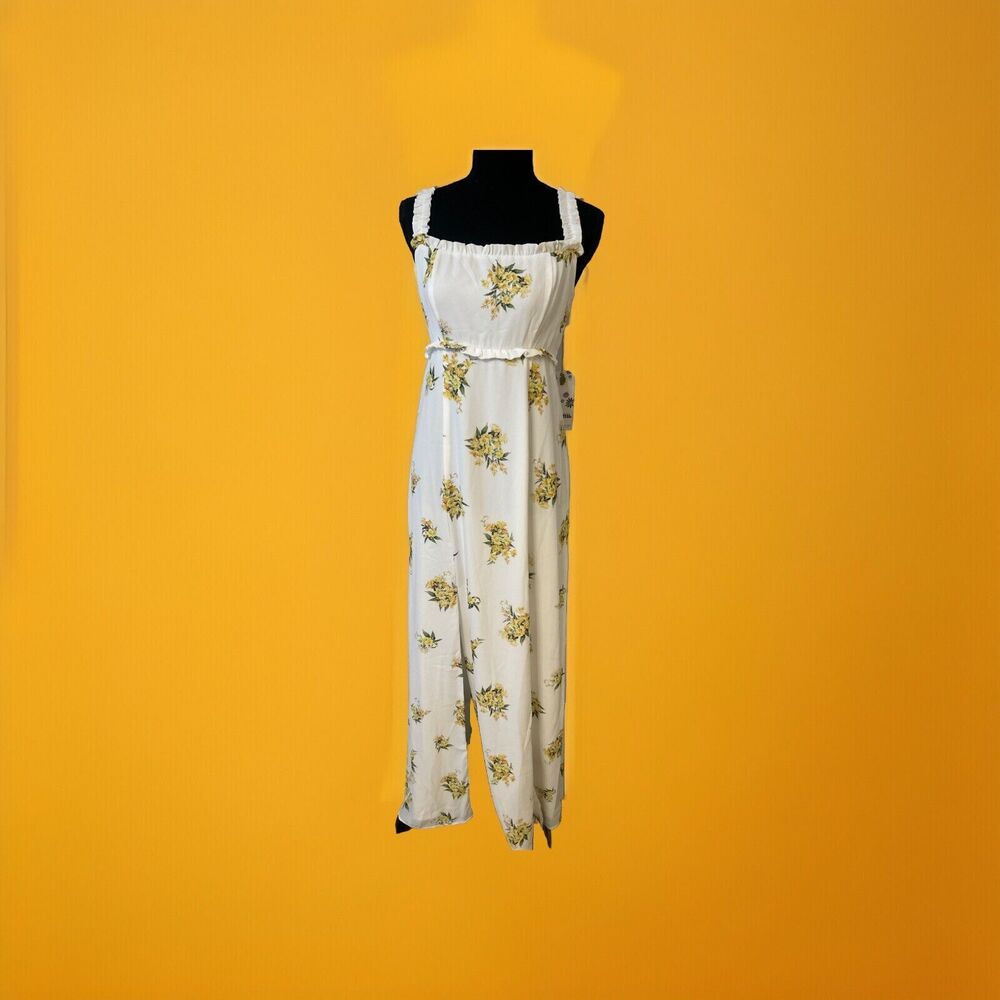 Show Me Your MuMu Bristol Maxi Dress Ivory Floral Slits M*MARKS* Cottagecore